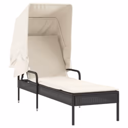 VidaXL 368197 chaise d'extérieur Linge Siège rembourré Polyuréthane, Acier Crème, Blanc - Vue supplémentaire 4