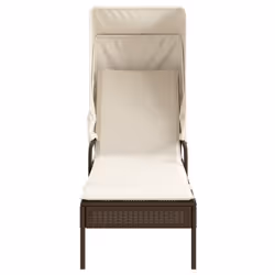 VidaXL 368198 chaise d'extérieur Linge Siège rembourré Polyuréthane, Acier Crème, Blanc - Vue supplémentaire 6