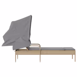 VidaXL 368200 chaise d'extérieur Linge Siège rembourré Polyuréthane, Acier Gris - Vue supplémentaire 5