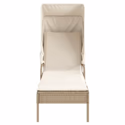 VidaXL 368201 chaise d'extérieur Linge Siège rembourré Polyuréthane, Acier Crème, Blanc - Vue supplémentaire 4