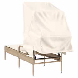 VidaXL 368201 chaise d'extérieur Linge Siège rembourré Polyuréthane, Acier Crème, Blanc - Vue supplémentaire 6