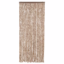 vidaXL Rideau anti-mouches beige et marron foncé 56x185 cm chenille