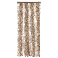 vidaXL Rideau anti-mouches beige et marron foncé 56x185 cm chenille