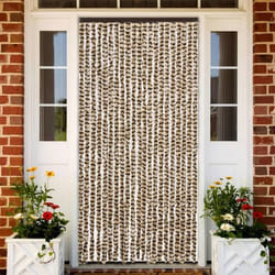 vidaXL Rideau anti-mouches beige et marron 90x200 cm chenille