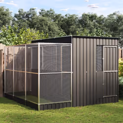 Description générale Cette volière avec extension offre un grand espace confortable pour que vos oiseaux volent et jouent en ...