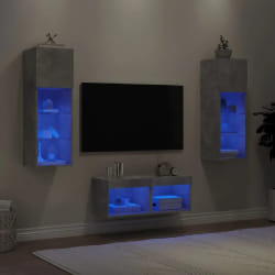 VIDAXL vidaXL Meuble TV Muraux - Gris béton