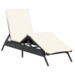 VidaXL 4002701 chaise d'extérieur Linge Siège rembourré Polyuréthane, Acier Crème, Blanc