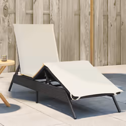 VidaXL 4002701 chaise d'extérieur Linge Siège rembourré Polyuréthane, Acier Crème, Blanc