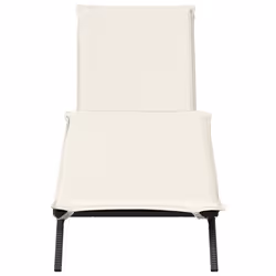 VidaXL 4002701 chaise d'extérieur Linge Siège rembourré Polyuréthane, Acier Crème, Blanc - Vue supplémentaire 4