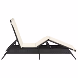 VidaXL 4002701 chaise d'extérieur Linge Siège rembourré Polyuréthane, Acier Crème, Blanc - Vue supplémentaire 5