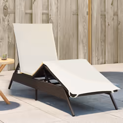 VidaXL 4002702 chaise d'extérieur Linge Siège rembourré Polyuréthane, Acier Crème, Blanc