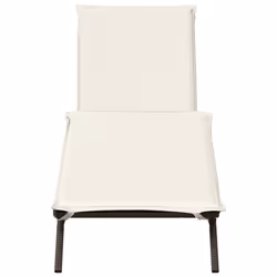 VidaXL 4002702 chaise d'extérieur Linge Siège rembourré Polyuréthane, Acier Crème, Blanc - Vue supplémentaire 4