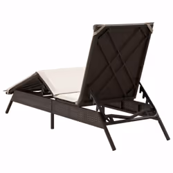 VidaXL 4002702 chaise d'extérieur Linge Siège rembourré Polyuréthane, Acier Crème, Blanc - Vue supplémentaire 6