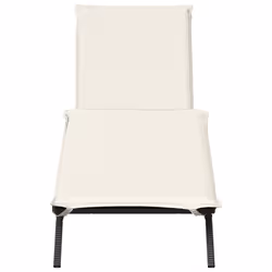 VidaXL 4002710 chaise d'extérieur Linge Siège rembourré Polyuréthane, Acier Crème, Blanc - Vue supplémentaire 4
