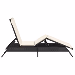 VidaXL 4002710 chaise d'extérieur Linge Siège rembourré Polyuréthane, Acier Crème, Blanc - Vue supplémentaire 5