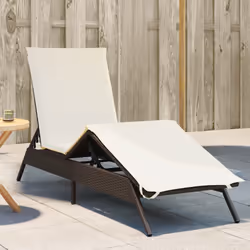 VidaXL 4002711 chaise d'extérieur Terrace Siège rembourré Polyuréthane, Acier Crème, Blanc