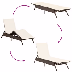 VidaXL 4002711 chaise d'extérieur Terrace Siège rembourré Polyuréthane, Acier Crème, Blanc - Vue supplémentaire 7