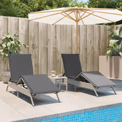 VidaXL 4002715 chaise d'extérieur Linge Siège rembourré Polyuréthane, Acier Gris