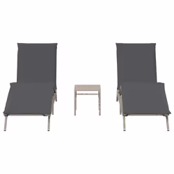 VidaXL 4002715 chaise d'extérieur Linge Siège rembourré Polyuréthane, Acier Gris