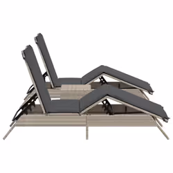 VidaXL 4002715 chaise d'extérieur Linge Siège rembourré Polyuréthane, Acier Gris - Vue supplémentaire 4