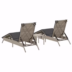 VidaXL 4002715 chaise d'extérieur Linge Siège rembourré Polyuréthane, Acier Gris - Vue supplémentaire 5