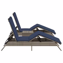 VidaXL 4002716 chaise d'extérieur Linge Siège rembourré Polyuréthane, Acier Bleu - Vue supplémentaire 4