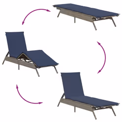 VidaXL 4002716 chaise d'extérieur Linge Siège rembourré Polyuréthane, Acier Bleu - Vue supplémentaire 6