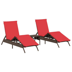 VidaXL 4002717 chaise d'extérieur Terrace Siège rembourré Polyuréthane, Acier Rouge