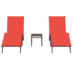 VidaXL 4002717 chaise d'extérieur Terrace Siège rembourré Polyuréthane, Acier Rouge