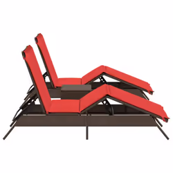 VidaXL 4002717 chaise d'extérieur Terrace Siège rembourré Polyuréthane, Acier Rouge - Vue supplémentaire 4