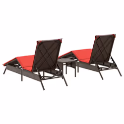 VidaXL 4002717 chaise d'extérieur Terrace Siège rembourré Polyuréthane, Acier Rouge - Vue supplémentaire 5