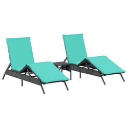 VidaXL 4002718 chaise d'extérieur Linge Siège rembourré Polyuréthane, Acier Bleu