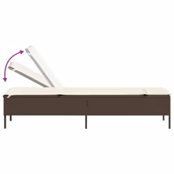 VidaXL 4002720 chaise d'extérieur Linge Siège rembourré Polyuréthane, Acier Crème, Blanc - Vue supplémentaire 7