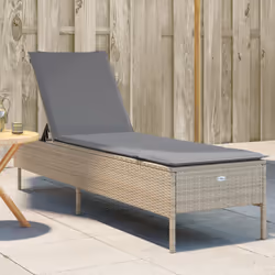 VidaXL 4002722 chaise d'extérieur Linge Siège rembourré Polyuréthane, Acier Gris