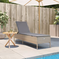 VidaXL 4002722 chaise d'extérieur Linge Siège rembourré Polyuréthane, Acier Gris