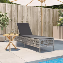 VidaXL 4002724 chaise d'extérieur Linge Siège rembourré Polyuréthane, Acier Gris