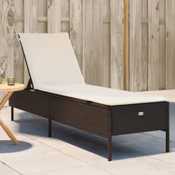 VidaXL 4002729 chaise d'extérieur Linge Siège rembourré Polyuréthane, Acier Crème, Blanc