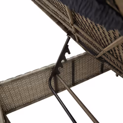 VidaXL 4002730 chaise d'extérieur Linge Siège rembourré Polyuréthane, Acier Crème, Blanc - Vue supplémentaire 7