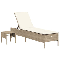 VidaXL 4002732 chaise d'extérieur Linge Siège rembourré Polyuréthane, Acier Crème, Blanc