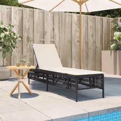 VidaXL 4002737 chaise d'extérieur Linge Siège rembourré Polyuréthane, Acier Crème, Blanc