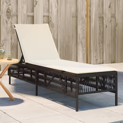 VidaXL 4002738 chaise d'extérieur Linge Siège rembourré Polyuréthane, Acier Crème, Blanc