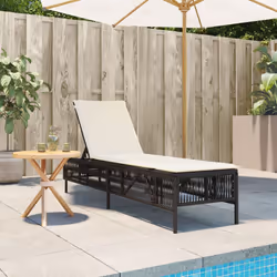 VidaXL 4002738 chaise d'extérieur Linge Siège rembourré Polyuréthane, Acier Crème, Blanc