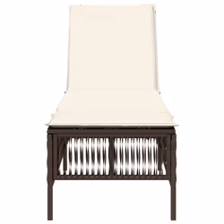 VidaXL 4002738 chaise d'extérieur Linge Siège rembourré Polyuréthane, Acier Crème, Blanc - Vue supplémentaire 4