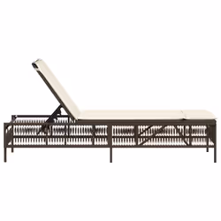 VidaXL 4002738 chaise d'extérieur Linge Siège rembourré Polyuréthane, Acier Crème, Blanc - Vue supplémentaire 5