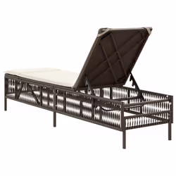 VidaXL 4002738 chaise d'extérieur Linge Siège rembourré Polyuréthane, Acier Crème, Blanc - Vue supplémentaire 6