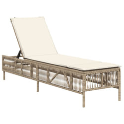 VidaXL 4002741 chaise d'extérieur Linge Siège rembourré Polyuréthane, Acier Crème, Blanc