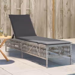 VidaXL 4002742 chaise d'extérieur Linge Siège rembourré Polyuréthane, Acier Gris