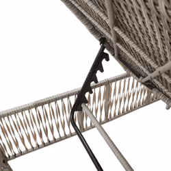 VidaXL 4002742 chaise d'extérieur Linge Siège rembourré Polyuréthane, Acier Gris - Vue supplémentaire 8