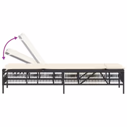 VidaXL 4002746 chaise d'extérieur Linge Siège rembourré Polyuréthane, Acier Crème, Blanc - Vue supplémentaire 6