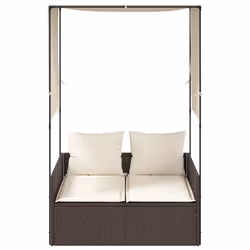VidaXL 4002756 chaise d'extérieur Linge Siège rembourré Polyuréthane, Acier Crème, Blanc